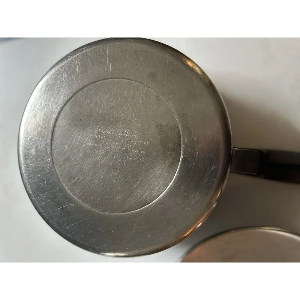 DUNCAN HINES SAUCE PAN POT AND LID‎ 3 PLY 18-8 STAINLESS STEEL 1 QT VERY GOOD